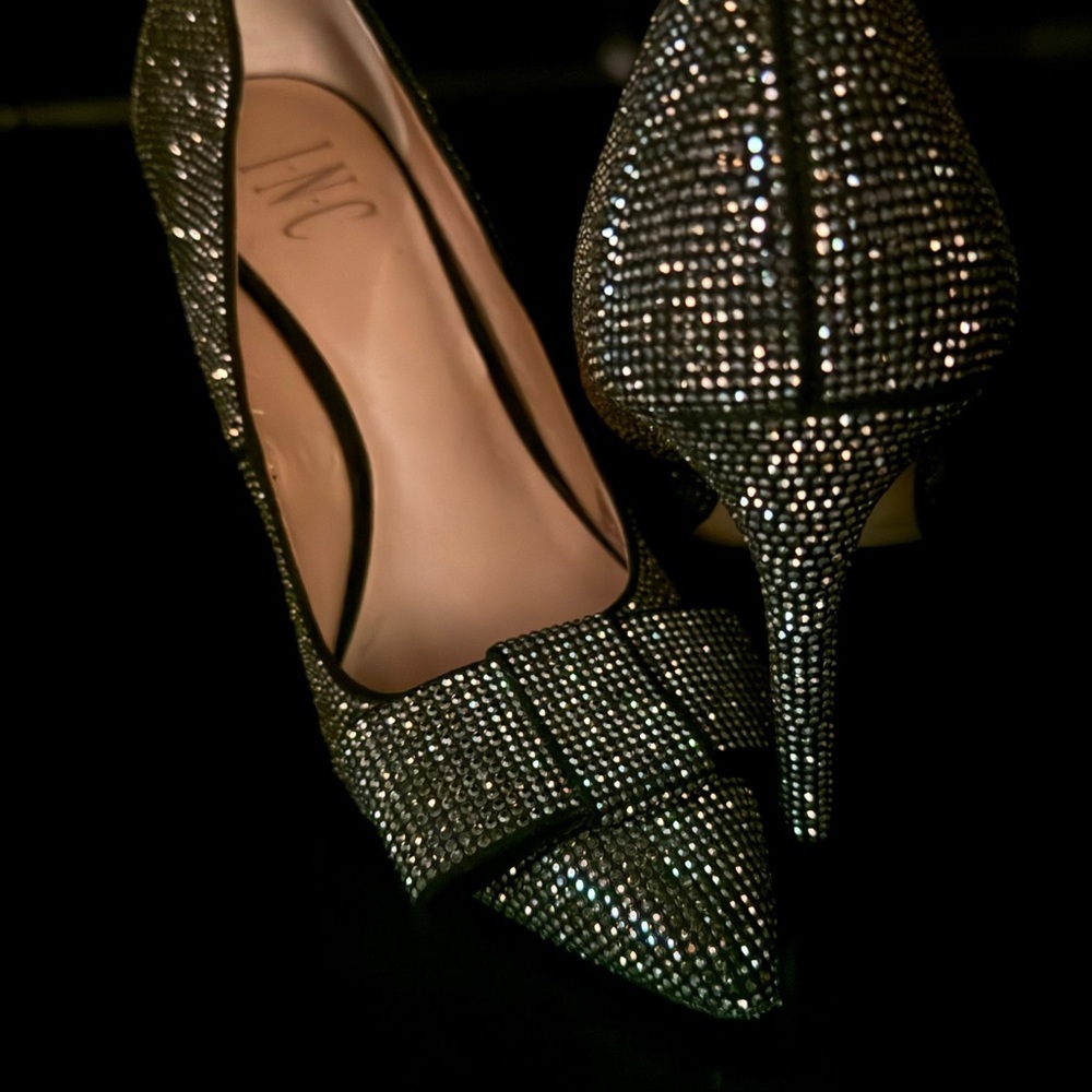 INC International Concepts Black and White Heels